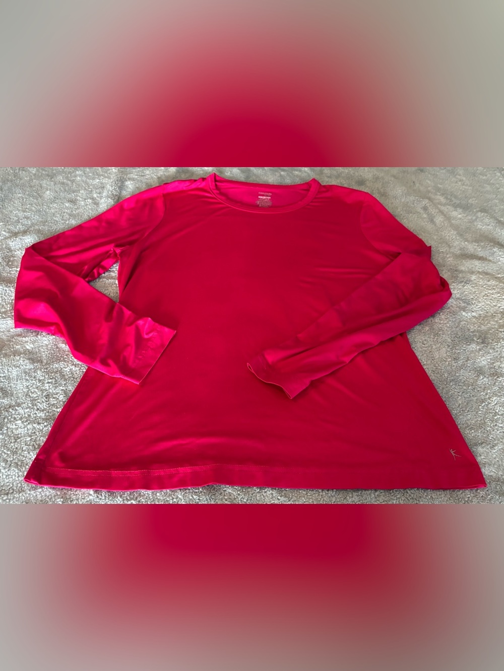 Women's Danskin Now Long-Sleeve Crewneck Top - Hot Pink Size X-Large